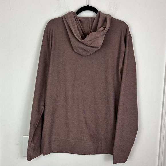 Beyond Yoga Men’s Truffle Brown Heather Freefit Zip Hoodie Size Large NWT - Picture 10 of 11